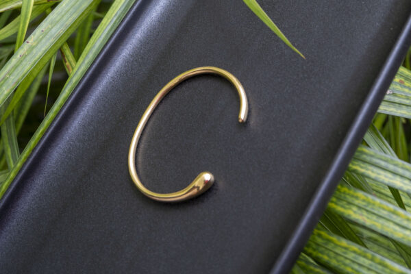 Thin Open Cuff Bangle Bracelet - Image 3