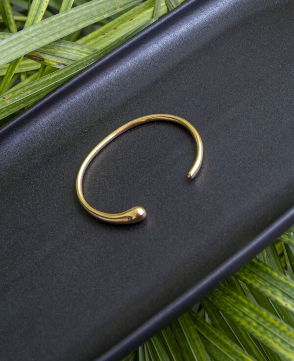 Thin Open Cuff Bangle Bracelet - Image 2