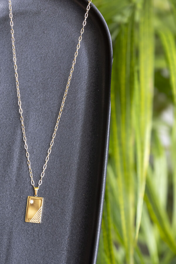 Rectangle Power Stripe Pendant - Image 2